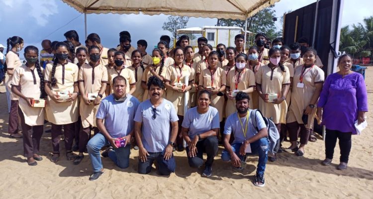 Over 100 students clean up Calangute beach on International Coastal Clean-up Day